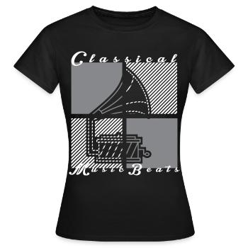 Gramophone - T-shirt Femme - noir - Devant - AI Model Female 172 dark (172cm)