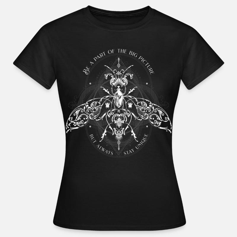 Insects Psychedelic Bug Pattern - Women's T-Shirt - black