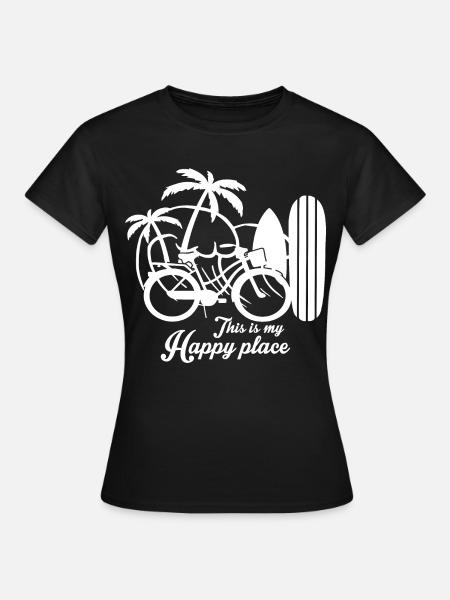 Dies ist mein glücklicher Ort - Frauen T-Shirt - Schwarz