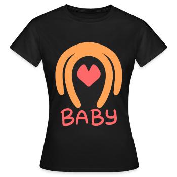 Bébé - T-shirt Femme - noir - Devant - AI Model Female 172 dark (172cm)