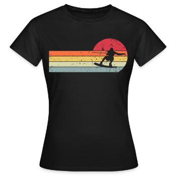 Wakeskate Wakeskating Wakeskater Wakeboard - T-shirt Femme - noir - Devant - AI Model Female 172 dark (172cm)