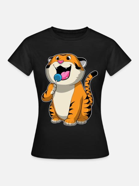 Tiger Lutscher - Frauen T-Shirt - Schwarz