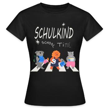 Schulanfang - Frauen T-Shirt - Schwarz - Vorne - AI Model Female 172 dark (172cm)