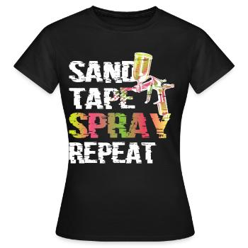 Lackierer - Frauen T-Shirt - Schwarz - Vorne - AI Model Female 172 dark (172cm)