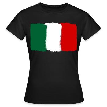 Italy flag used look - Women's T-Shirt - black - Front - AI Model Female 172 dark (172cm)