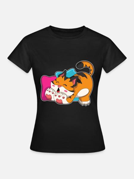Süßer Tiger  - Frauen T-Shirt - Schwarz