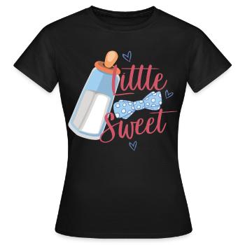 Bébé petit et doux - T-shirt Femme - noir - Devant - AI Model Female 172 dark (172cm)