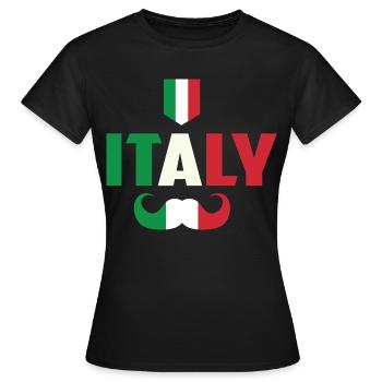 Italy Hipster - Women's T-Shirt - black - Front - AI Model Female 172 dark (172cm)