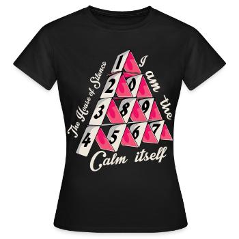 Das Kartenhaus der Stille - Frauen T-Shirt - Schwarz - Vorne - AI Model Female 172 dark (172cm)