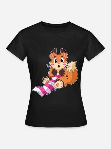 Fuchs Schal - Frauen T-Shirt - Schwarz