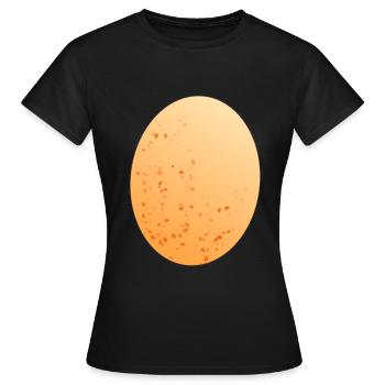 Oeuf oeuf poule - T-shirt Femme - noir - Devant - AI Model Female 172 dark (172cm)