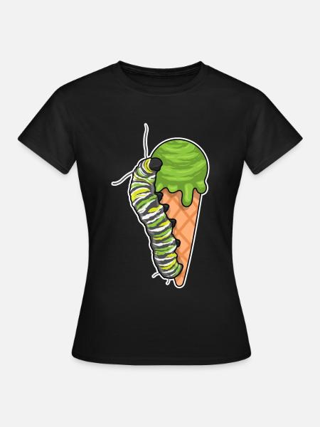 Raupe Waffeleis - Frauen T-Shirt - Schwarz