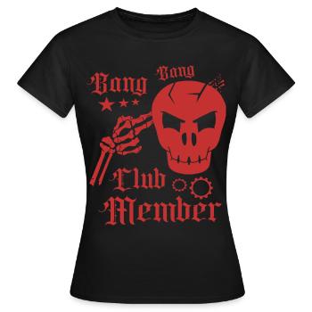 Membre du Bang Bang Club - T-shirt Femme - noir - Devant - AI Model Female 172 dark (172cm)