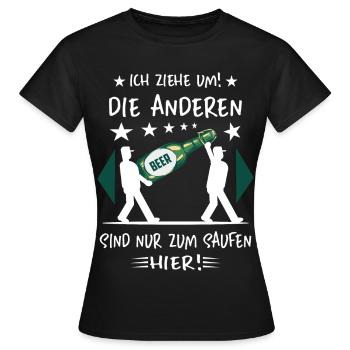 Umzugs Helfer - Frauen T-Shirt - Schwarz - Vorne - AI Model Female 172 dark (172cm)