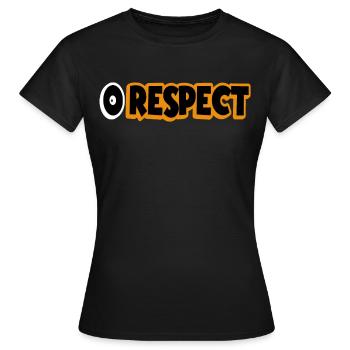 Null Respect Street Typography - Women's T-Shirt - black - Front - AI Model Female 172 dark (172cm)