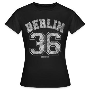 Berlin 36 Kreuzberg - T-shirt Femme - noir - Devant - AI Model Female 172 dark (172cm)