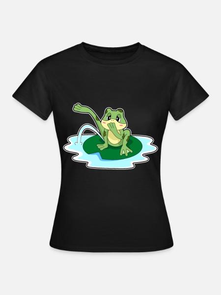Frosch Toilette - Frauen T-Shirt - Schwarz