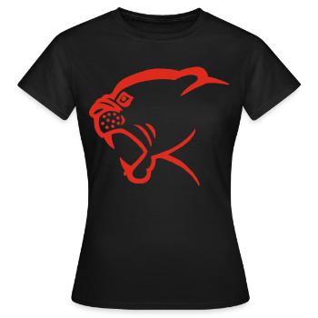 Tête de panthère rouge - T-shirt Femme - noir - Devant - AI Model Female 172 dark (172cm)