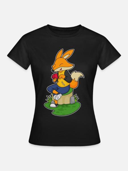 Fuchs Poker Pokerkarten - Frauen T-Shirt - Schwarz
