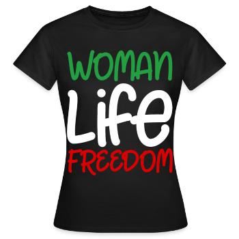 Liberté de vie de femme Iran Droits des femmes - T-shirt Femme - noir - Devant - AI Model Female 172 dark (172cm)
