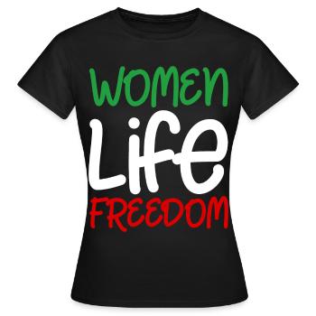 Femmes Vie Liberté Iran Femmes Femmes Droits des femmes - T-shirt Femme - noir - Devant - AI Model Female 172 dark (172cm)