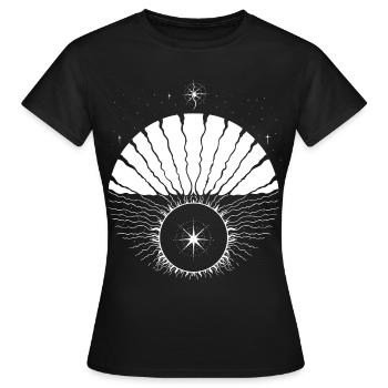 Winter Solstice Julmond Yule - Women's T-Shirt - black - Front - AI Model Female 172 dark (172cm)