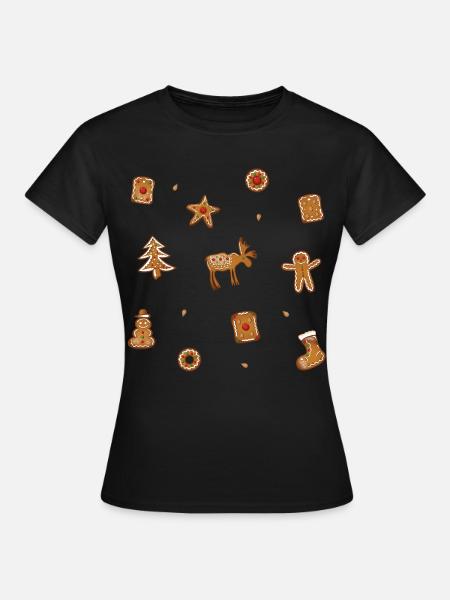 Lebkuchen Plätzchen Spekulatius - Frauen T-Shirt - Schwarz