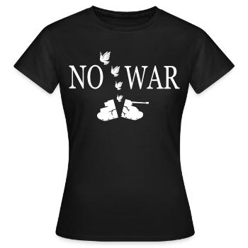 Pas de guerre - T-shirt Femme - noir - Devant - AI Model Female 172 dark (172cm)