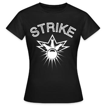 Bowling, Bowlingventilator, Strike - Frauen T-Shirt - Schwarz - Vorne - AI Model Female 172 dark (172cm)