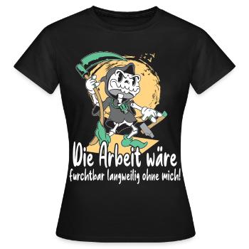 Sensenmann mit Werkzeug - Frauen T-Shirt - Schwarz - Vorne - AI Model Female 172 dark (172cm)