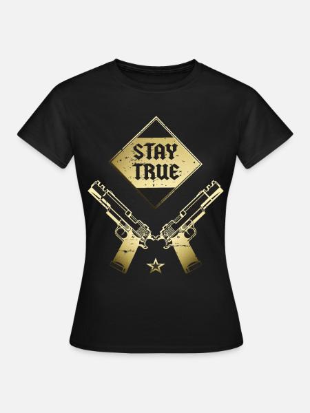 Bleib dir Treu - Frauen T-Shirt - Schwarz