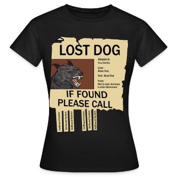Hellhound disparu - T-shirt Femme - noir - Devant - AI Model Female 172 dark (172cm)