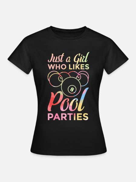 Poolbillard Mädchen - Frauen T-Shirt - Schwarz