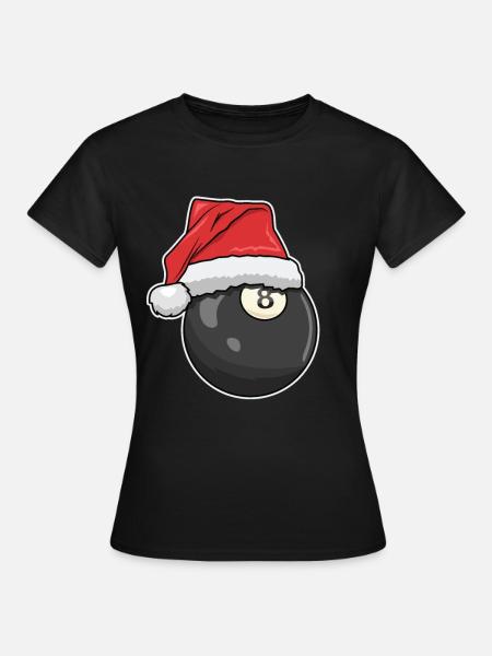 Weihnachten Billard - Frauen T-Shirt - Schwarz