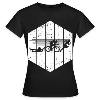 Triathlon Competition - Women's T-Shirt - black - Front - AI Model Female 172 dark (172cm)