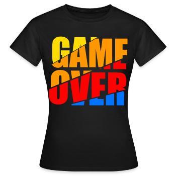 game over - Women's T-Shirt - black - Front - AI Model Female 172 dark (172cm)