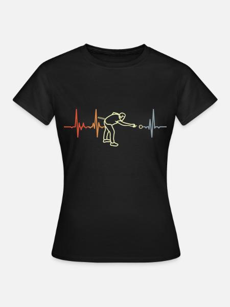 Billard Herzschlag - Frauen T-Shirt - Schwarz