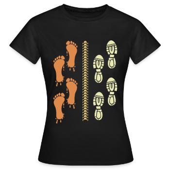 Triathlet Läufer Radfahrer - Frauen T-Shirt - Schwarz - Vorne - AI Model Female 172 dark (172cm)