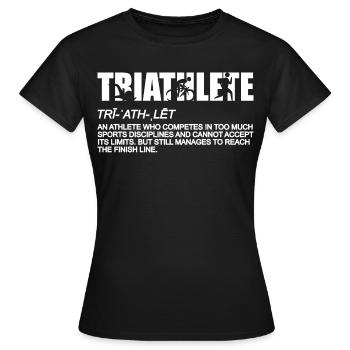Triathlon Bedeutung - Frauen T-Shirt - Schwarz - Vorne - AI Model Female 172 dark (172cm)