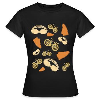 Triathlon Grafiken - Frauen T-Shirt - Schwarz - Vorne - AI Model Female 172 dark (172cm)