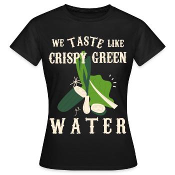 Nous avons le goût de l’eau verte croquante - T-shirt Femme - noir - Devant - AI Model Female 172 dark (172cm)