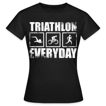 Triathlon Routine - Frauen T-Shirt - Schwarz - Vorne - AI Model Female 172 dark (172cm)