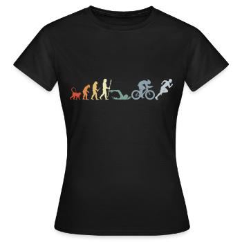 Triathlon Evolution - Frauen T-Shirt - Schwarz - Vorne - AI Model Female 172 dark (172cm)