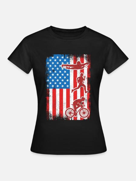 4. Juli Triathlon - Frauen T-Shirt - Schwarz
