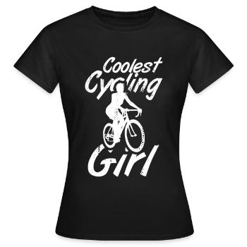 Bicycle Girls - Women's T-Shirt - black - Front - AI Model Female 172 dark (172cm)