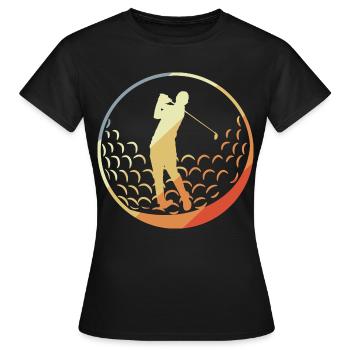Golfspieler - Frauen T-Shirt - Schwarz - Vorne - AI Model Female 172 dark (172cm)