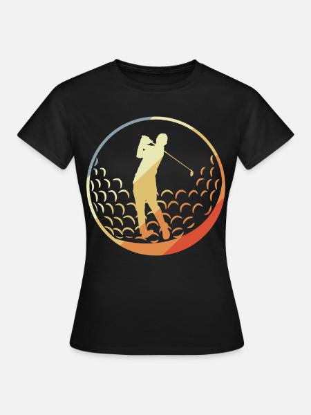 Golfspieler - Frauen T-Shirt - Schwarz