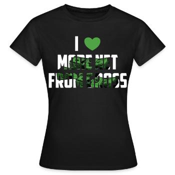 More net from gross - Women's T-Shirt - black - Front - AI Model Female 172 dark (172cm)