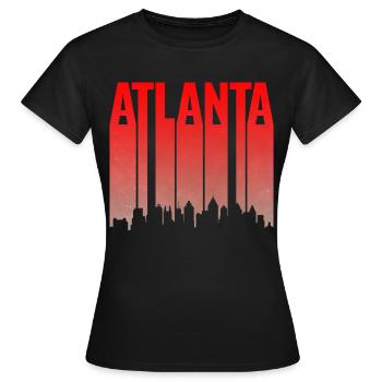 Atlanta Skyline Gradient - Women's T-Shirt - black - Front - AI Model Female 172 dark (172cm)