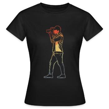 Caméraman - T-shirt Femme - noir - Devant - AI Model Female 172 dark (172cm)